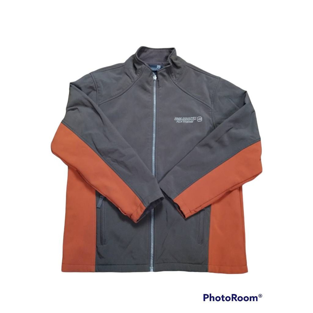 Free Country Fcxtreme Boys Ski Jacket Brown Rust Color Block Zip-up Stretch XL